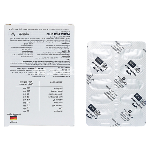 Active Men Plus tăng cường sinh lực nam giới hộp 30 viên