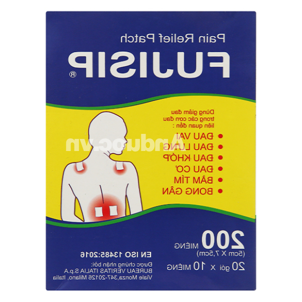 Miếng dán Fujisip Cool giảm đau cơ xương khớp (20 gói x 10 miếng)