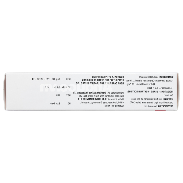 Cancetil Plus 16mg/12.5mg trị tăng huyết áp (3 vỉ x 10 viên)