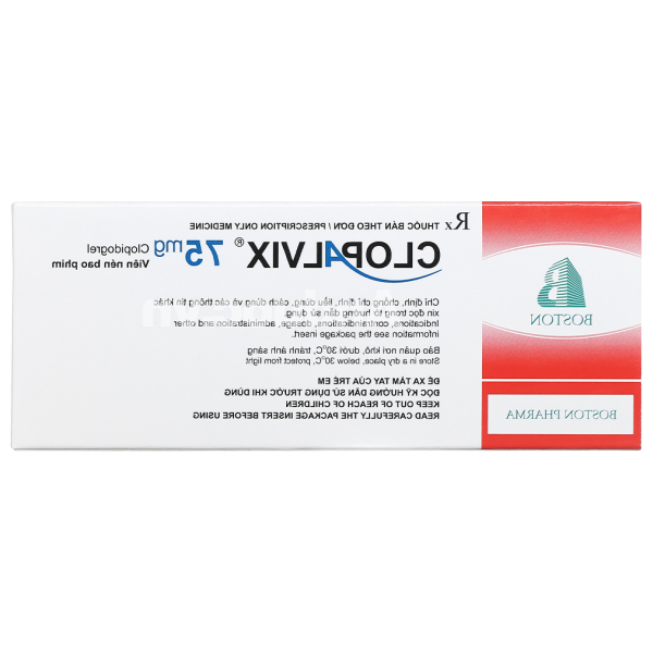 Clopalvix 75mg ngừa xơ vữa động mạch (5 vỉ x 14 viên)