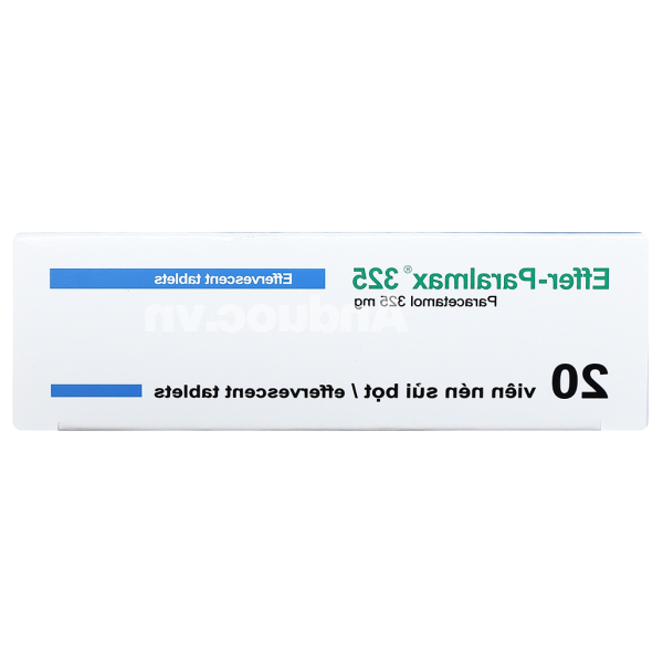 Viên sủi Effer-Paralmax 325 giảm đau, hạ sốt từ nhẹ đến vừa (5 vỉ x 4 viên)