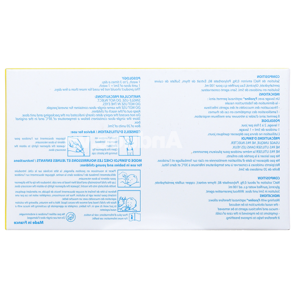 Nước muối sinh lý Fysoline Septinalsal vệ sinh mũi cho bé hộp 20 ống x 5ml