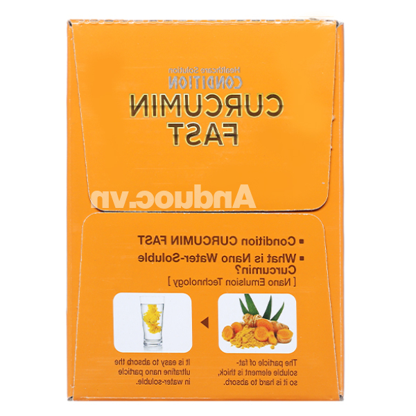 Nước uống Condition Curcumin Fast bảo vệ niêm mạc dạ dày hộp 10 chai x 100ml