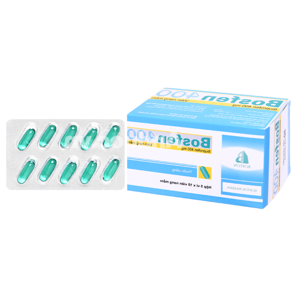 Bosfen 400 giảm đau, hạ sốt, kháng viêm 400mg (5 vỉ x 10 viên)
