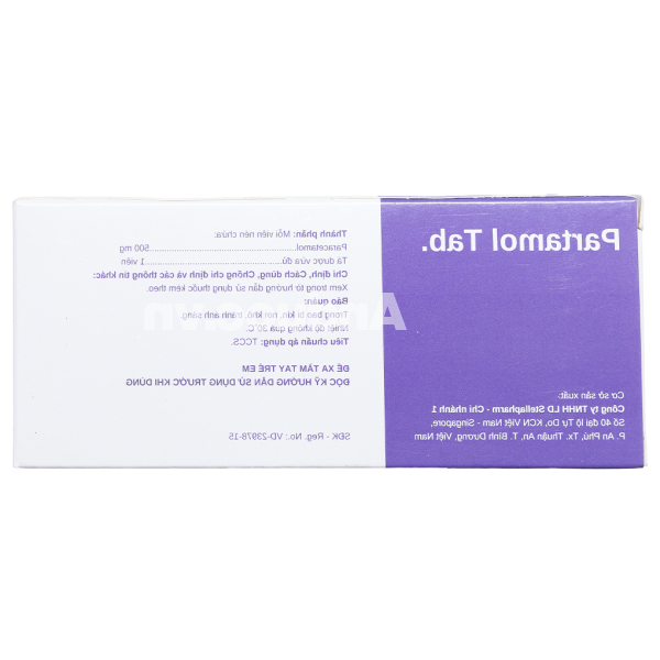 Paracetamol Tab. 500 Stella trị các triệu chứng đau từ nhẹ đến vừa (10 vỉ x 10 viên)