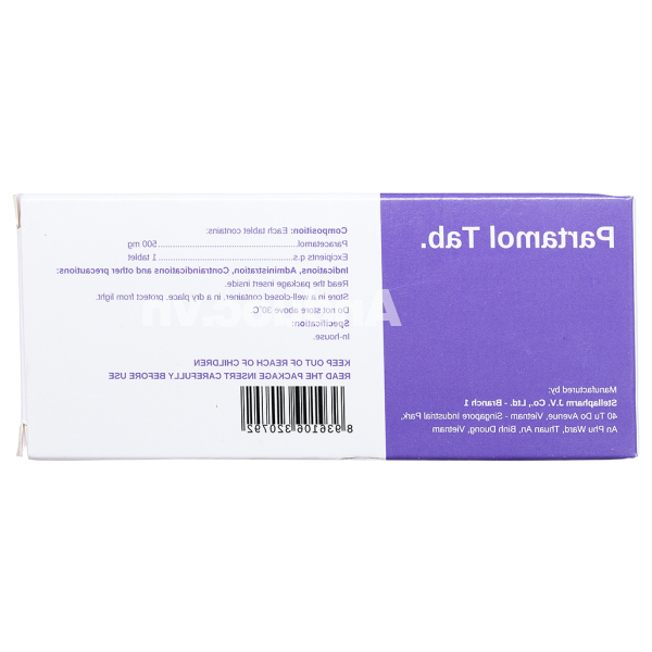 Paracetamol Tab. 500 Stella trị các triệu chứng đau từ nhẹ đến vừa (10 vỉ x 10 viên)