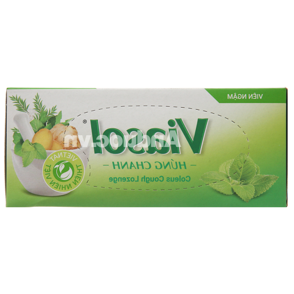 Viên ngậm Viasol Húng Chanh hỗ trợ giảm ho, đau rát họng hộp 100 viên