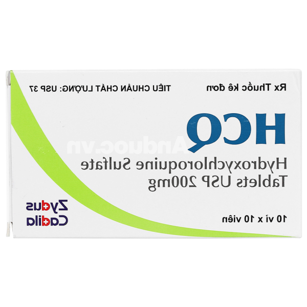 HCQ 200mg trị sốt rét cấp, lupus ban đỏ và viêm khớp dạng thấp (10 vỉ x 10 viên)