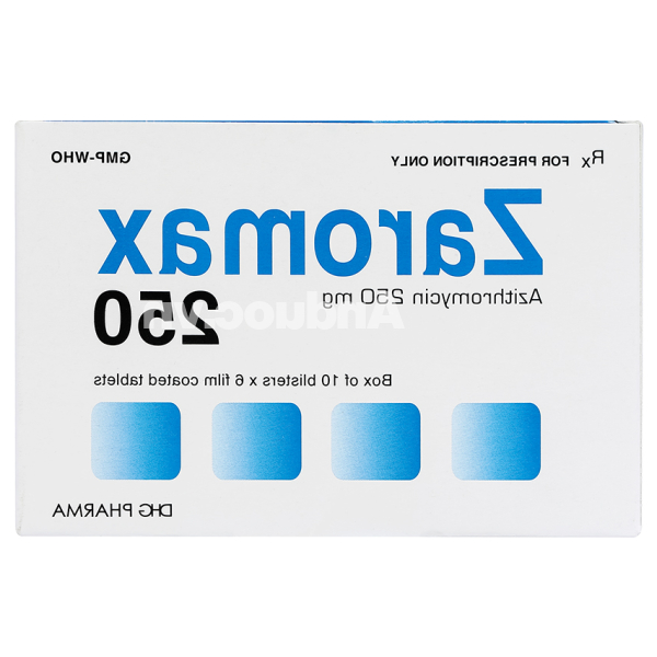 Zaromax 250 trị nhiễm khuẩn (10 vỉ x 6 viên)