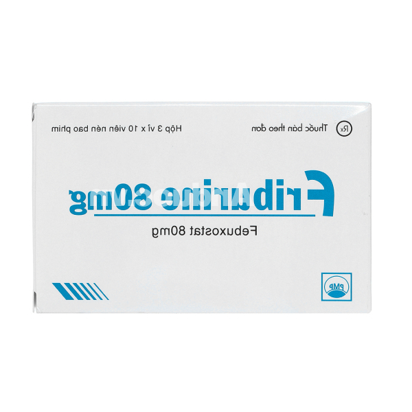Friburine 80mg trị tăng acid uric huyết ở bệnh nhân bị gout mạn tính (3 vỉ x 10 viên)
