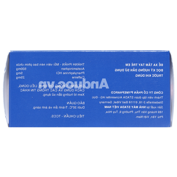 Tatanol Cảm Cúm trị cảm cúm, cảm lạnh (10 vỉ x 10 viên)