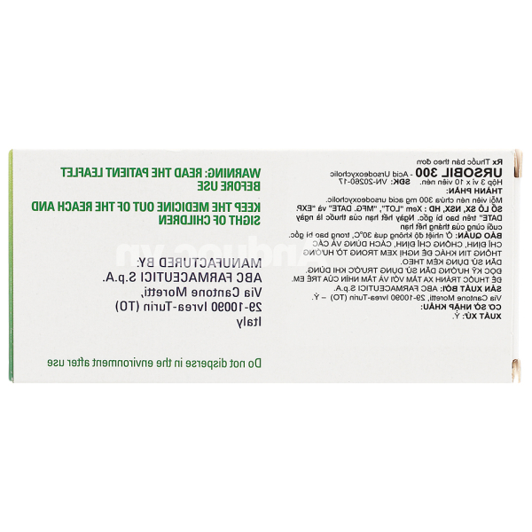 Ursobil 300 hỗ trợ trị xơ gan mật nguyên phát (3 vỉ x 10 viên)
