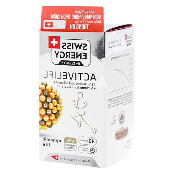Viên nang Swiss Energy Active Life bổ sung vitamin và khoáng chất chai 30 viên