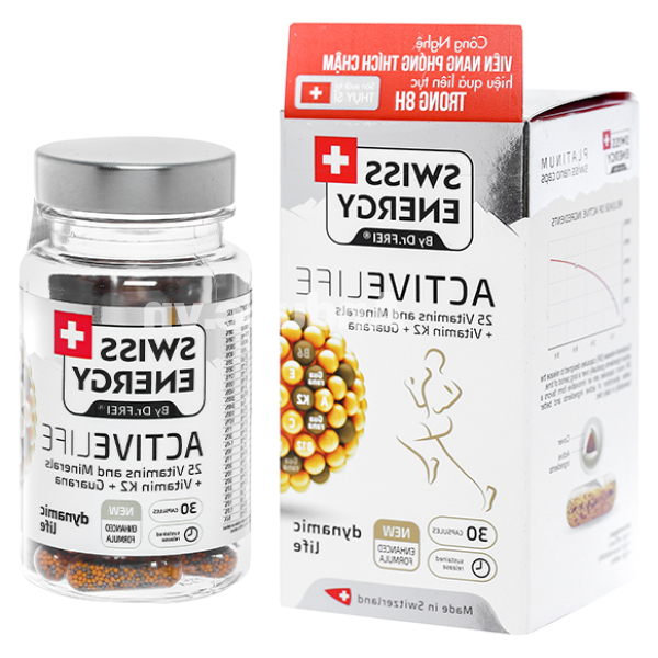 Viên nang Swiss Energy Active Life bổ sung vitamin và khoáng chất chai 30 viên