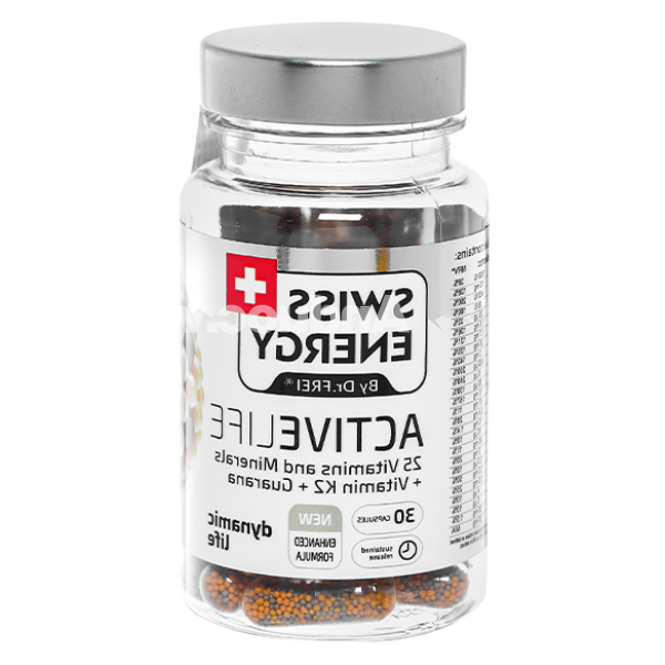 Viên nang Swiss Energy Active Life bổ sung vitamin và khoáng chất chai 30 viên