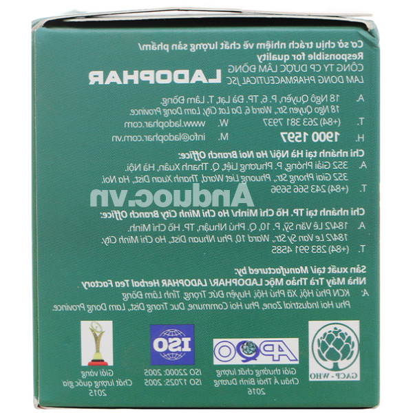 Trà LadoActiso Premium hỗ trợ mát gan, tăng tiết mật hộp 20 gói x 2g