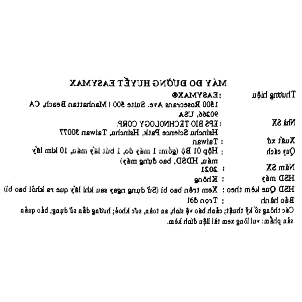 Máy đo đường huyết EasyMax Mini