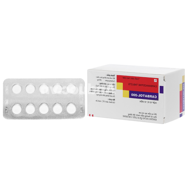 Carbatol-200 trị động kinh (10 vỉ x 10 viên)