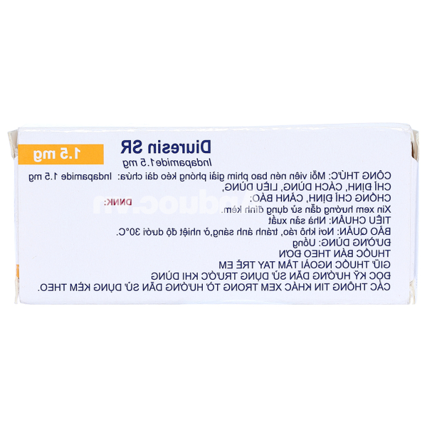 Diuresin SR 1.5mg trị tăng huyết áp, phù do suy tim (3 vỉ x 10 viên)