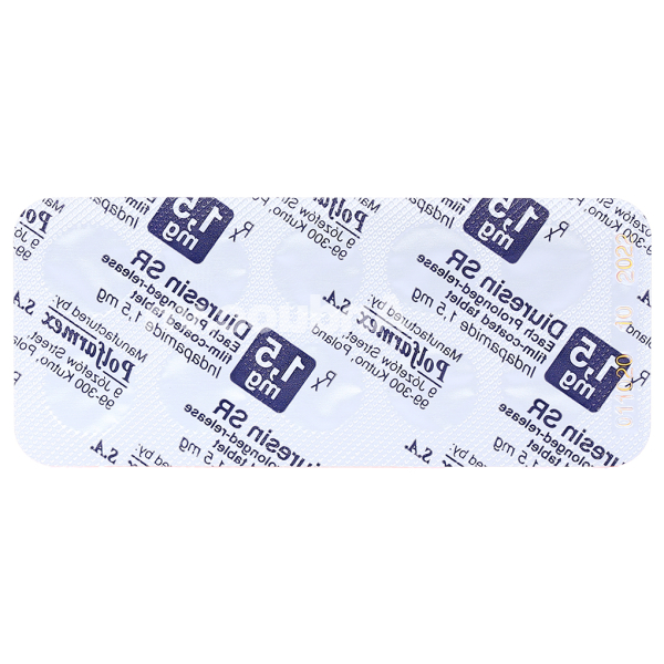 Diuresin SR 1.5mg trị tăng huyết áp, phù do suy tim (3 vỉ x 10 viên)