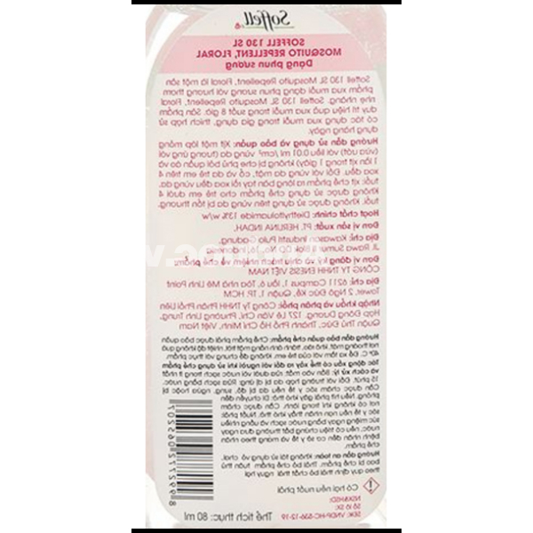 Xịt Soffell hương hoa giúp chống muỗi cho bé chai 80ml