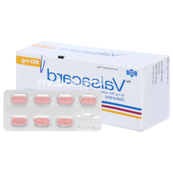 Valsacard 80mg trị tăng huyết áp, suy tim (4 vỉ x 7 viên)