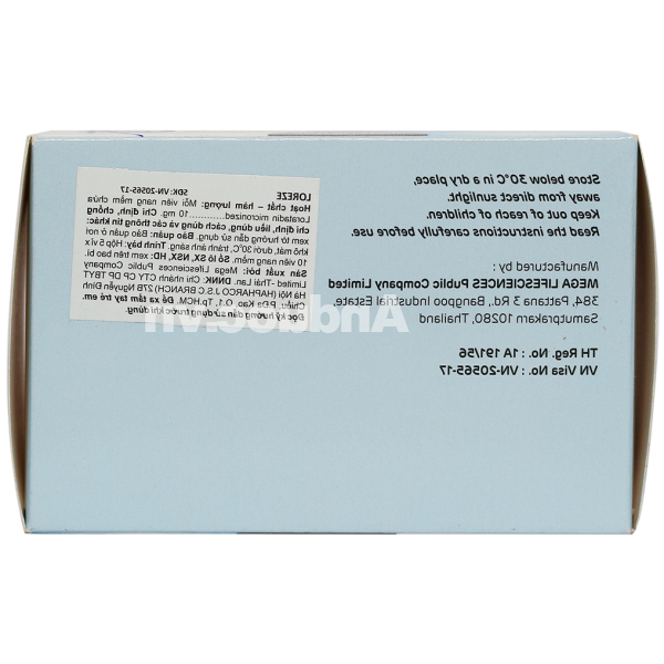 Loreze Clearcap 10mg trị viêm mũi dị ứng, mày đay (5 vỉ x 10 viên)