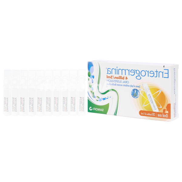 Hỗn dịch uống Enterogermina 4 tỷ/5ml trị, phòng ngừa rối loạn tiêu hóa (20 ống x 5ml)