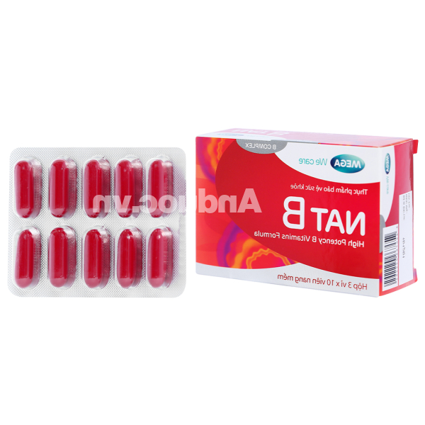 Nat B bổ sung vitamin B, giảm mệt mỏi hộp 30 viên