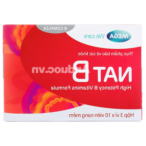 Nat B bổ sung vitamin B, giảm mệt mỏi hộp 30 viên