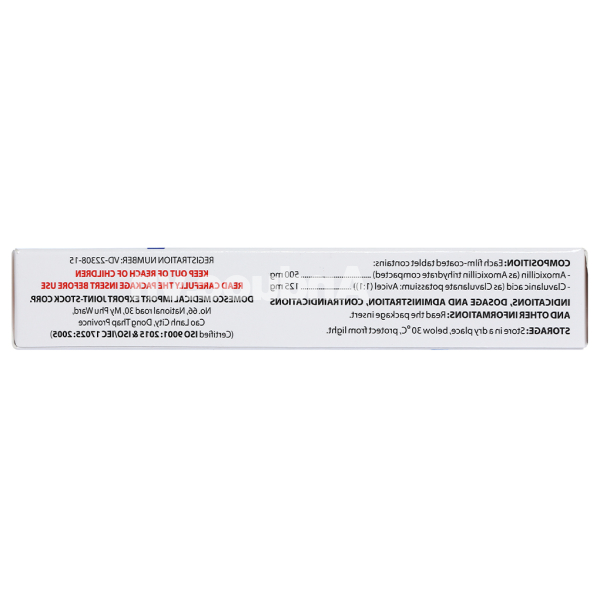 Ofmantine - Domesco 625mg trị nhiễm khuẩn (2 vỉ x 7 viên)