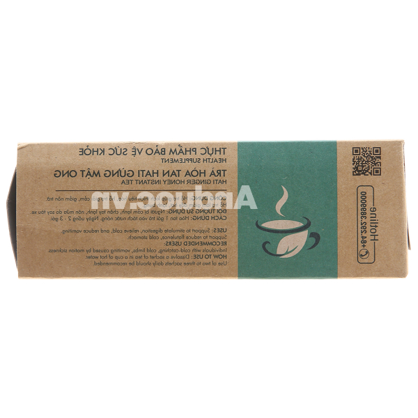 Trà gừng mật ong Hati hỗ trợ giải cảm hộp 24 gói x 4g