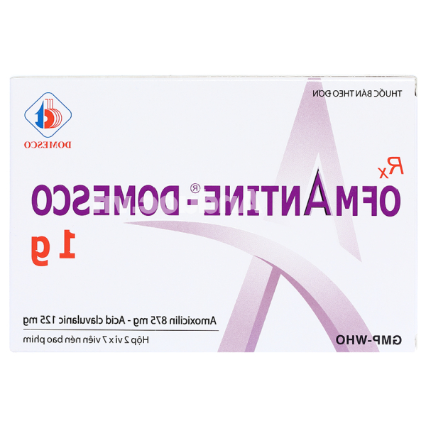 Ofmantine - Domesco 1g trị nhiễm khuẩn (2 vỉ x 7 viên)
