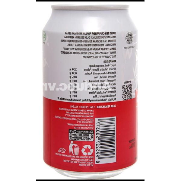 Trà thảo mộc Cap Panda Liang Teh lon 310ml