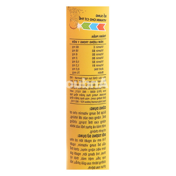 Viên sủi Bocalex Multi hỗ trợ tăng đề kháng tuýp 20 viên
