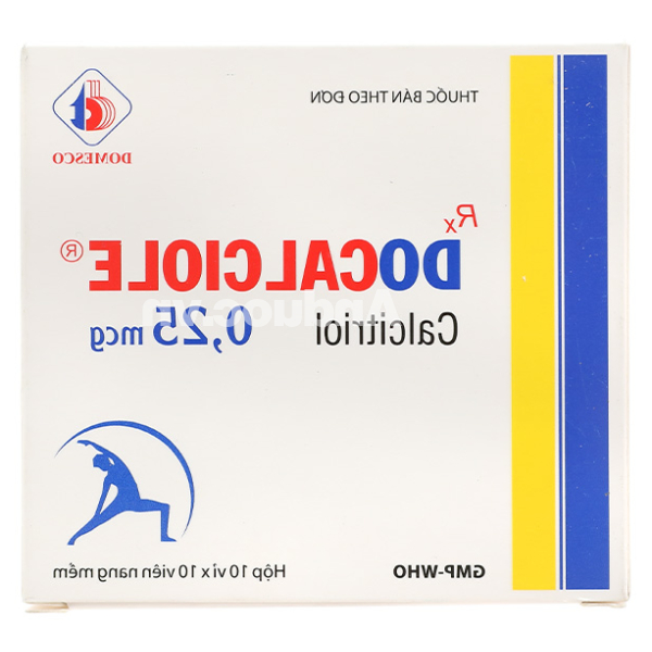 Docalciole 0.25mcg trị loãng xương (10 vỉ x 10 viên)