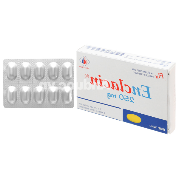 Enclacin 250mg trị nhiễm khuẩn (2 vỉ x 10 viên)