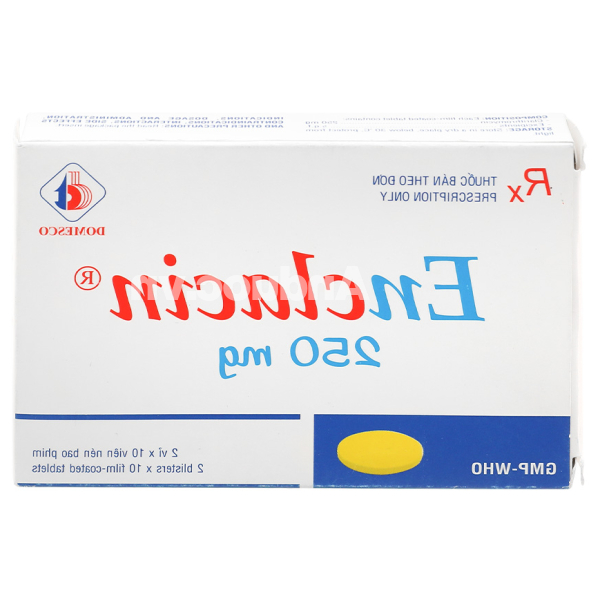Enclacin 250mg trị nhiễm khuẩn (2 vỉ x 10 viên)