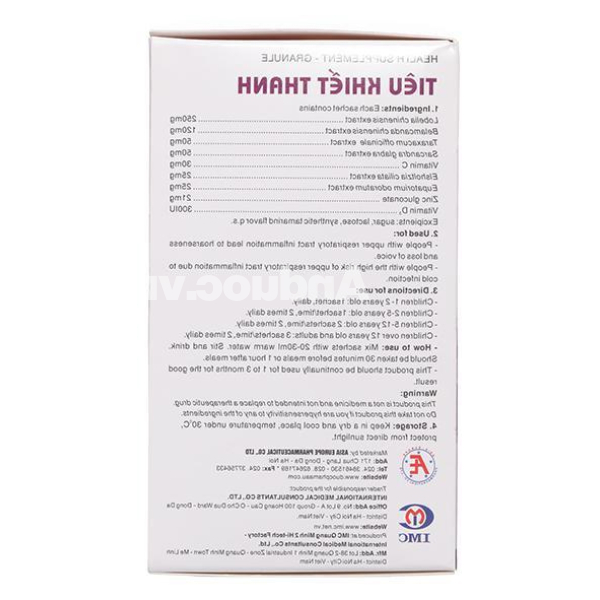 Cốm Tiêu Khiết Thanh giảm ho, tiêu đờm hộp 15 gói