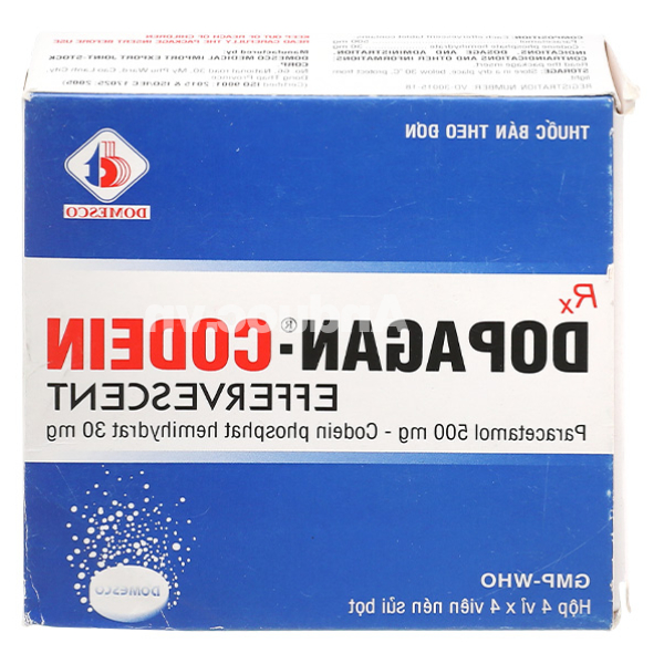 Viên sủi Dopagan-Codein Effervescent trị cơn đau mức độ trung bình (4 vỉ x 4 viên)