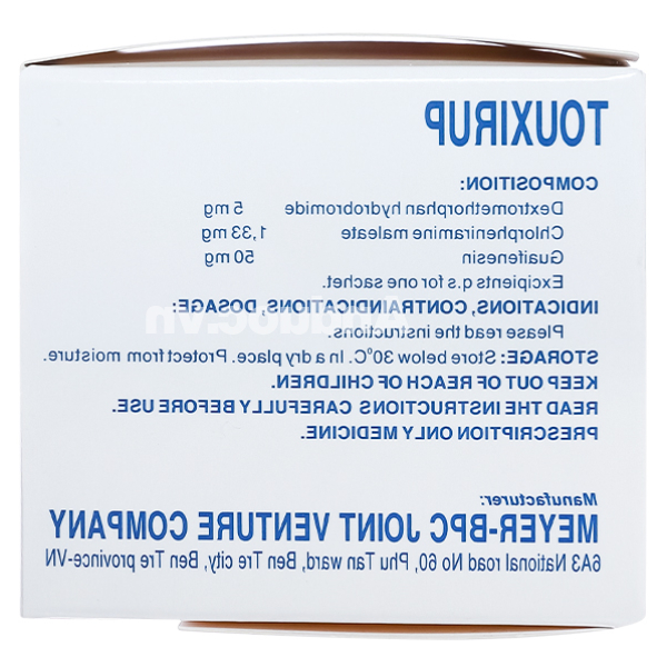 Thuốc bột Touxirup trị ho khan, ho do kích ứng (20 gói x 2g)