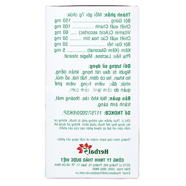 Bột DeBlu hỗ trợ giảm ho, làm ấm cơ thể hộp 10 gói x 7g