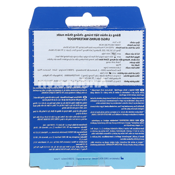 Băng cá nhân không thấm nước Urgo Burns Waterproof (10 x 7cm) hộp 4 miếng