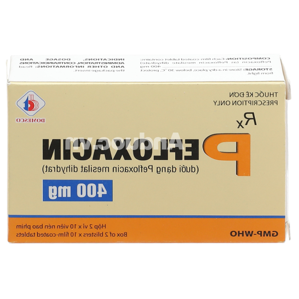 Pefloxacin Domesco 400mg trị nhiễm khuẩn (2 vỉ x 10 viên)