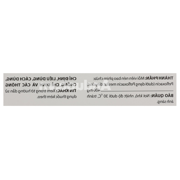 Pefloxacin Domesco 400mg trị nhiễm khuẩn (2 vỉ x 10 viên)