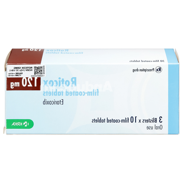 Roticox 120mg giảm đau, kháng viêm xương khớp (3 vỉ x 10 viên)