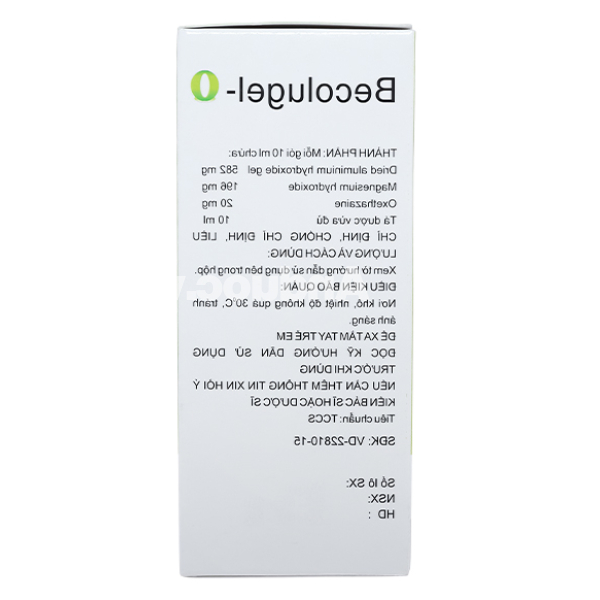 Hỗn dịch uống Becolugel-O giảm đau do viêm loét dạ dày, tá tràng (20 gói x 10ml)