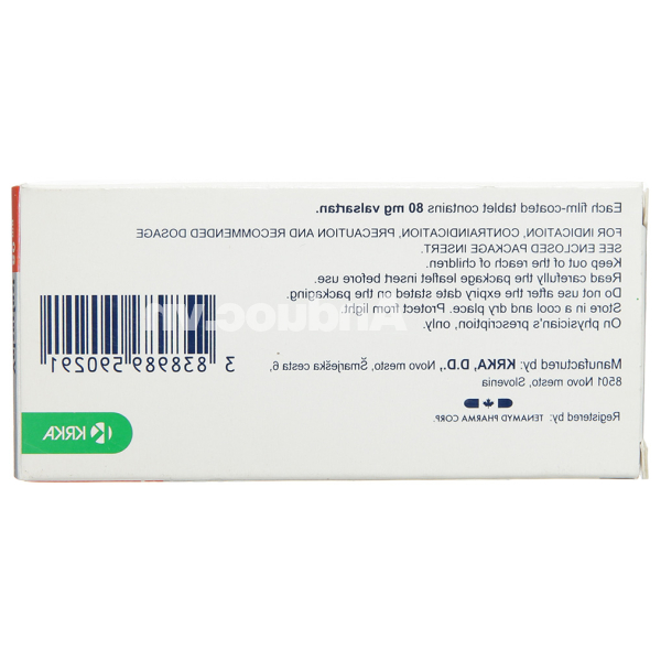 Valsarfast 80mg trị tăng huyết áp vô căn, nhồi máu cơ tim, suy tim (4 vỉ x 7 viên)