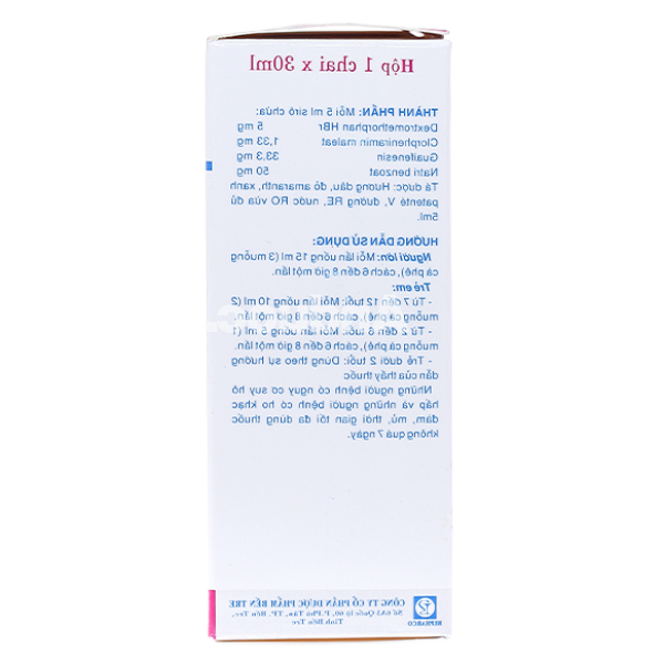 Siro Touxirup giảm ho do cảm lạnh, cúm, lao, viêm phổi, viêm phế quản chai 30ml