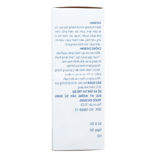 Siro Touxirup giảm ho do cảm lạnh, viêm phế quản, viêm mũi dị ứng (20 gói x 5ml)